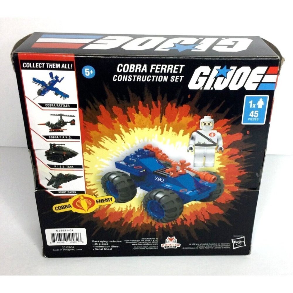 Hasbro G.I. Joe Cobra Ferret Kids‎ Military Vehicle Construction Set 45 Pieces - Picture 3 of 4